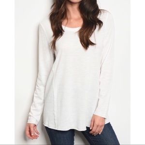 Tencel blend long sleeve top